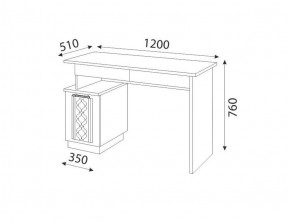 Стол прямой М17 Тиффани в Игриме - igrim.ok-mebel.com | фото 2