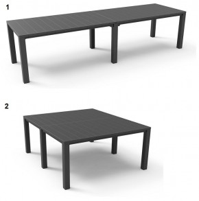 Стол раскладной Джули (Julie Double table 2 configurations) Графит в Игриме - igrim.ok-mebel.com | фото