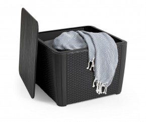 Стол-сундук Лузон Плюс (Luzon Plus Flat Wicker), графит в Игриме - igrim.ok-mebel.com | фото 4