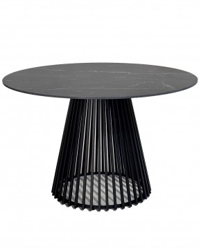 Стол TERNI 120 MATT BLACK MARBLE SOLID CERAMIC Черный мрамор матовый, керамика /Черн.каркас, ®DISAUR в Игриме - igrim.ok-mebel.com | фото 3