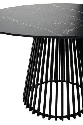 Стол TERNI 120 MATT BLACK MARBLE SOLID CERAMIC Черный мрамор матовый, керамика /Черн.каркас, ®DISAUR в Игриме - igrim.ok-mebel.com | фото 5