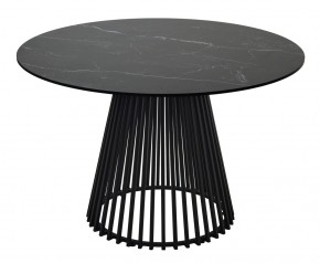 Стол TERNI 120 MATT BLACK MARBLE SOLID CERAMIC Черный мрамор матовый, керамика /Черн.каркас, ®DISAUR в Игриме - igrim.ok-mebel.com | фото 8