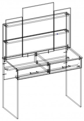 СОФИЯ Стол косметический (венге/дуб белфорд) в Игриме - igrim.ok-mebel.com | фото 3