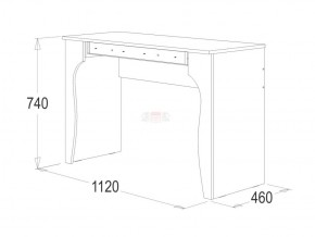 Стол туалетный + Зеркало навесное Ольга-12 (ЛДСП) в Игриме - igrim.ok-mebel.com | фото 4