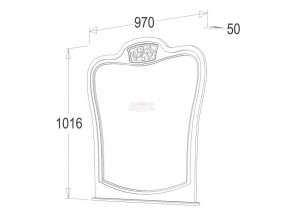 Стол туалетный + Зеркало навесное Ольга-12 (МДФ) в Игриме - igrim.ok-mebel.com | фото 6