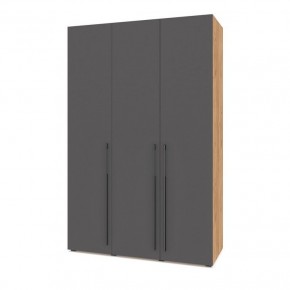 СТОУН С32 Шкаф 3-х створчатый (золотой дуб/графит) в Игриме - igrim.ok-mebel.com | фото