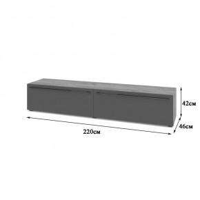 СТОУН С72 Тумба ТВ (золотой дуб/графит) в Игриме - igrim.ok-mebel.com | фото 2