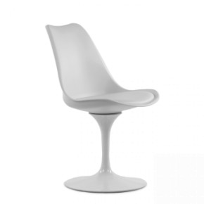 Стул Barneo N-8 Tulip style белый с белой подушкой в Игриме - igrim.ok-mebel.com | фото