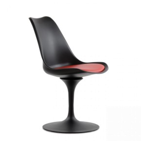 Стул Barneo N-8 Tulip style черный с красной подушкой в Игриме - igrim.ok-mebel.com | фото 2
