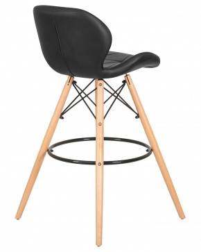 Стул барный DOBRIN BUTTERFLY BAR, ножки светлый бук, цвет чёрный в Игриме - igrim.ok-mebel.com | фото 4