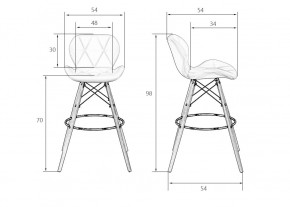 Стул барный DOBRIN BUTTERFLY BAR, ножки светлый бук, цвет кремовый в Игриме - igrim.ok-mebel.com | фото 5