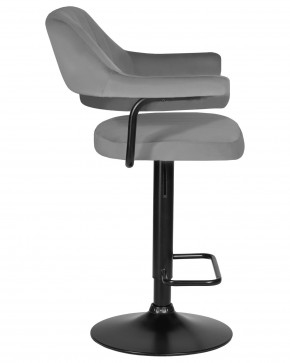 Стул барный DOBRIN CHARLY BLACK, серый велюр (MJ9-75) в Игриме - igrim.ok-mebel.com | фото 3