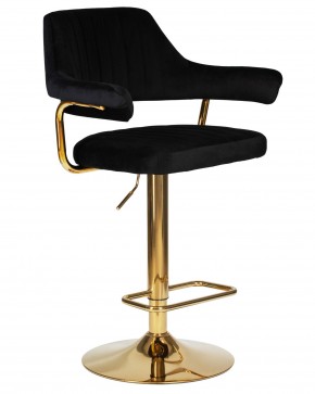 Стул барный DOBRIN CHARLY GOLD, черный велюр (MJ9-101) в Игриме - igrim.ok-mebel.com | фото 2