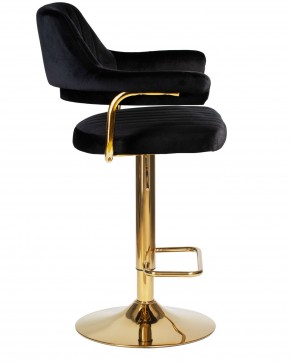 Стул барный DOBRIN CHARLY GOLD, черный велюр (MJ9-101) в Игриме - igrim.ok-mebel.com | фото 4