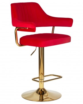 Стул барный DOBRIN CHARLY GOLD, красный велюр (MJ9-45) в Игриме - igrim.ok-mebel.com | фото 2