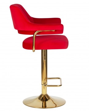 Стул барный DOBRIN CHARLY GOLD, красный велюр (MJ9-45) в Игриме - igrim.ok-mebel.com | фото 3