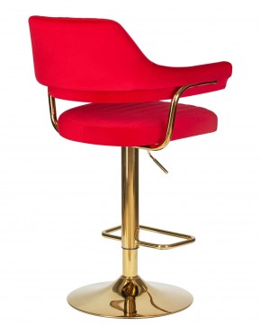 Стул барный DOBRIN CHARLY GOLD, красный велюр (MJ9-45) в Игриме - igrim.ok-mebel.com | фото 4
