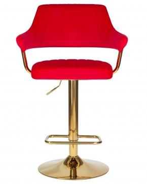 Стул барный DOBRIN CHARLY GOLD, красный велюр (MJ9-45) в Игриме - igrim.ok-mebel.com | фото 6