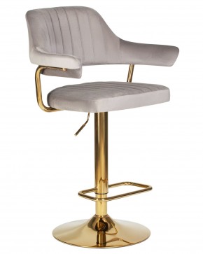 Стул барный DOBRIN CHARLY GOLD, серый велюр (MJ9-75) в Игриме - igrim.ok-mebel.com | фото 2