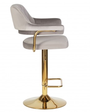 Стул барный DOBRIN CHARLY GOLD, серый велюр (MJ9-75) в Игриме - igrim.ok-mebel.com | фото 3