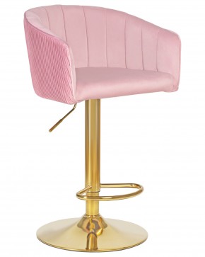 Стул барный DOBRIN DARCY GOLD, розовый велюр (1922-16) в Игриме - igrim.ok-mebel.com | фото