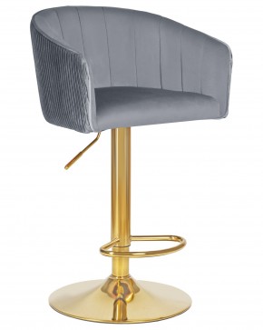 Стул барный DOBRIN DARCY GOLD, серый велюр (1922-19) в Игриме - igrim.ok-mebel.com | фото