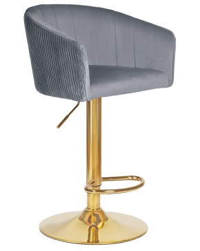 Стул барный DOBRIN DARCY GOLD, серый велюр (1922-19) в Игриме - igrim.ok-mebel.com | фото 2