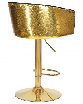 Стул барный DOBRIN DARCY GOLD SHINY, черный велюр с золотыми пайетками в Игриме - igrim.ok-mebel.com | фото 4