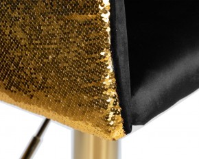 Стул барный DOBRIN DARCY GOLD SHINY, черный велюр с золотыми пайетками в Игриме - igrim.ok-mebel.com | фото 7