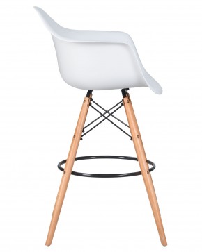 Стул барный DOBRIN DAW BAR, ножки светлый бук, цвет белый в Игриме - igrim.ok-mebel.com | фото 3