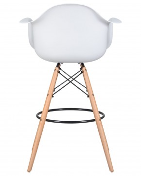 Стул барный DOBRIN DAW BAR, ножки светлый бук, цвет белый в Игриме - igrim.ok-mebel.com | фото 5