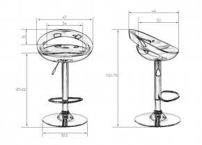 Стул барный DOBRIN DISCO, белый в Игриме - igrim.ok-mebel.com | фото 7