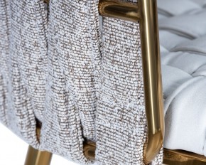 Стул барный DOBRIN EMMA GOLD, белый PU (T-01), белая ткань (F-49) в Игриме - igrim.ok-mebel.com | фото 7