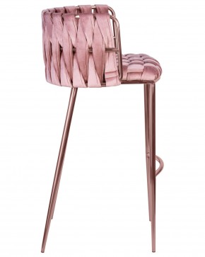 Стул барный DOBRIN EMMA ROSE GOLD, розовый велюр (VF-10) в Игриме - igrim.ok-mebel.com | фото 3