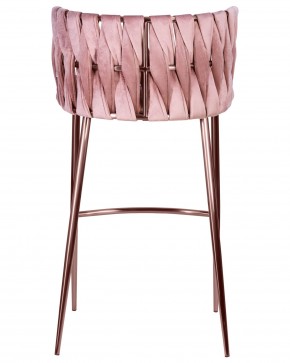 Стул барный DOBRIN EMMA ROSE GOLD, розовый велюр (VF-10) в Игриме - igrim.ok-mebel.com | фото 5