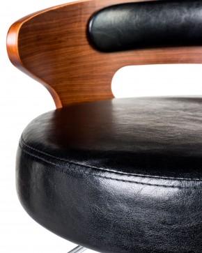 Стул барный DOBRIN FRED BLACK, коричневое дерево, чёрный в Игриме - igrim.ok-mebel.com | фото 6