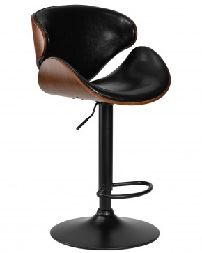 Стул барный DOBRIN KARTER BLACK, коричневый орех дерево (BWW), черный PU в Игриме - igrim.ok-mebel.com | фото 2