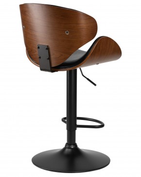 Стул барный DOBRIN KARTER BLACK, коричневый орех дерево (BWW), черный PU в Игриме - igrim.ok-mebel.com | фото 4