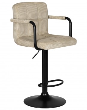 Стул барный DOBRIN KRUGER ARM BLACK, бежевый вельвет (LAR-E2041-04) в Игриме - igrim.ok-mebel.com | фото 2
