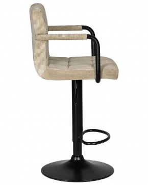 Стул барный DOBRIN KRUGER ARM BLACK, бежевый вельвет (LAR-E2041-04) в Игриме - igrim.ok-mebel.com | фото 3
