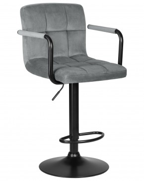 Стул барный DOBRIN KRUGER ARM BLACK, серый велюр (MJ9-75) в Игриме - igrim.ok-mebel.com | фото