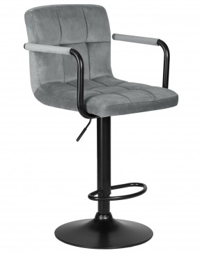 Стул барный DOBRIN KRUGER ARM BLACK, серый велюр (MJ9-75) в Игриме - igrim.ok-mebel.com | фото 2
