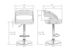 Стул барный DOBRIN NICK, цвет белый PU ABA 008 в Игриме - igrim.ok-mebel.com | фото 11