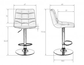 Стул барный DOBRIN TAILOR WHITE, синий велюр (MJ9-117) в Игриме - igrim.ok-mebel.com | фото 8