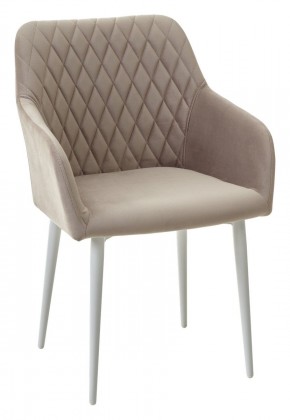 Стул BRANDY-X ЛАТТЕ #25 / белый каркас, велюр М-City в Игриме - igrim.ok-mebel.com | фото 3