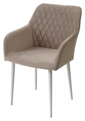 Стул BRANDY-X ЛАТТЕ #25 / белый каркас, велюр М-City в Игриме - igrim.ok-mebel.com | фото 4