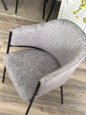 Стул ДИЛЛ, цвет RAIN 17 серый, велюр / черный каркас М-City в Игриме - igrim.ok-mebel.com | фото 7