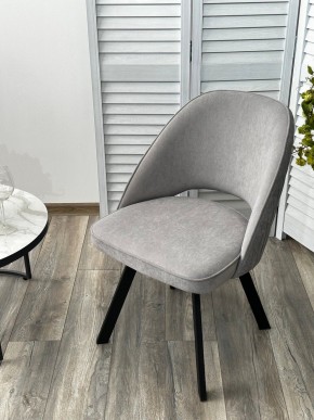 Стул DUNA 360 град. поворот. B22 Серый, велюр / черный каркас, М-City в Игриме - igrim.ok-mebel.com | фото 8