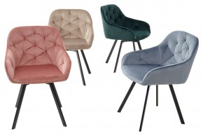 Стул GALE 360 град. поворот. BLUVEL-40 BEIGE, велюр/ черный каркас, М-City в Игриме - igrim.ok-mebel.com | фото 3