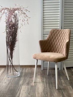 Стул HERMAN 360 град. БЕЖЕВЫЙ #5, велюр / белый каркас М-City в Игриме - igrim.ok-mebel.com | фото 2